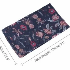 Allegra K Large Polyester Scarves Beach Shawl Vintage Style Wraps For Women Accessories