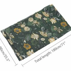 Allegra K Large Polyester Scarves Beach Shawl Vintage Style Wraps For Women Accessories