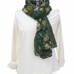Allegra K Large Polyester Scarves Beach Shawl Vintage Style Wraps For Women Accessories
