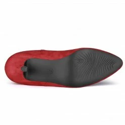 Allegra K Shoes Women's Pointed Toe Low Stiletto Heel Ankle Chelsea Boots