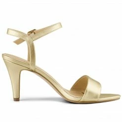 Allegra K Shoes Women Open Toe Stiletto Heel Ankle Strap Dress Sandals
