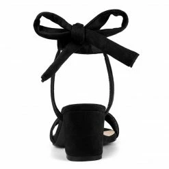 Allegra K Women's Open Toe Ankle Tie Back Block Heel Sandals Shoes 76 Allegra K Women's Open Toe Ankle Tie Back Block Heel Sandals Shoes