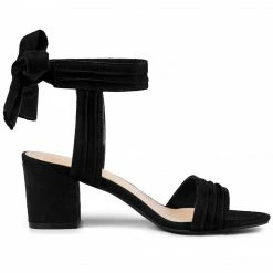 Allegra K Women's Open Toe Ankle Tie Back Block Heel Sandals Shoes 79 Allegra K Women's Open Toe Ankle Tie Back Block Heel Sandals Shoes