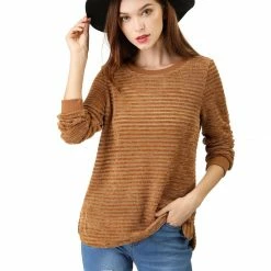 Allegra K Velvet Texture Knit Top 30 Allegra K Velvet Texture Knit Top