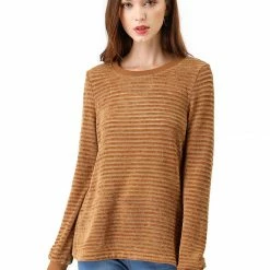 Allegra K Velvet Texture Knit Top 31 Allegra K Velvet Texture Knit Top