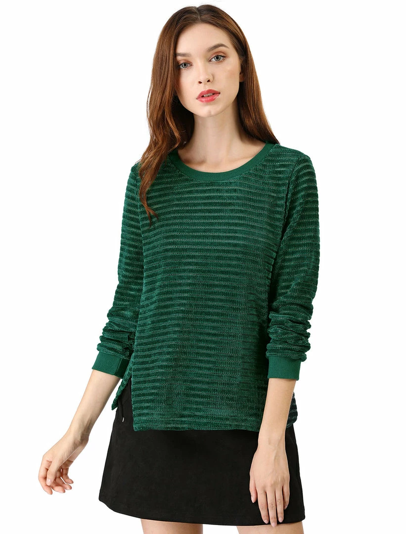 Allegra K Velvet Texture Knit Top 6 Allegra K Velvet Texture Knit Top