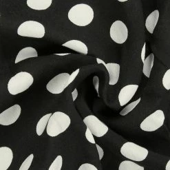 Allegra K Peter Pan Collar Contrast Polka Dot Dress Women