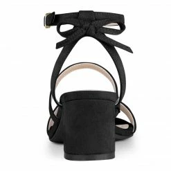 Allegra K Women's Slingback Bow Ankle Strap Block Heels Sandals 21 Allegra K Women's Slingback Bow Ankle Strap Block Heels Sandals