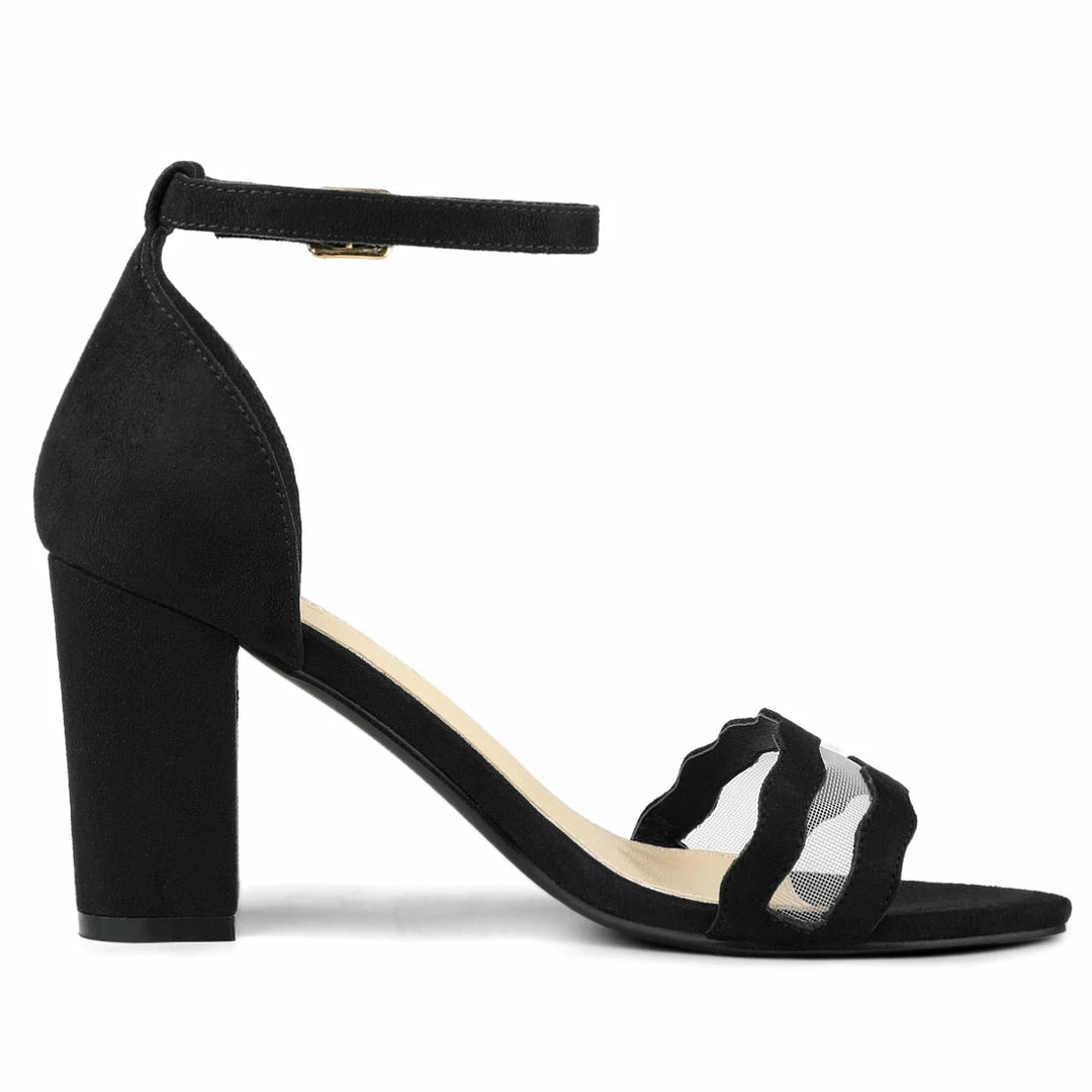 Allegra K Women's Mesh Ankle Strap Chunky Heel Dress Sandals Shoes 17 Allegra K Women's Mesh Ankle Strap Chunky Heel Dress Sandals Shoes