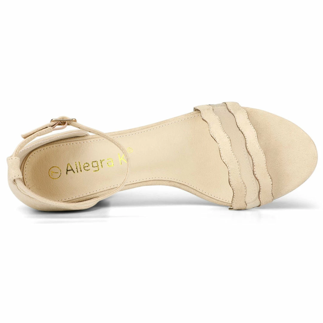 Allegra K Women's Mesh Ankle Strap Chunky Heel Dress Sandals Shoes 8 Allegra K Women's Mesh Ankle Strap Chunky Heel Dress Sandals Shoes