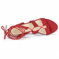 Allegra K Shoes Women's Lace Up Block Heel Cutout Gladiator Sandals