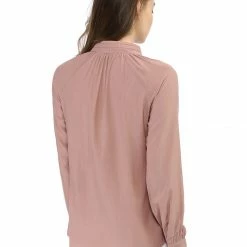 Allegra K Women‘s Bow Tie Neck Long Sleeve Casual Button Decor Shirt 60 Allegra K Women‘s Bow Tie Neck Long Sleeve Casual Button Decor Shirt