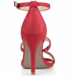 Allegra K YFL514-1 Women Open Toe Triple Straps Stiletto High Heel Sandals Shoes 46 Allegra K YFL514-1 Women Open Toe Triple Straps Stiletto High Heel Sandals Shoes