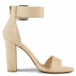 Allegra K Shoes BC0593 Women Block Heel Zipper Buckle Ankle Strap Sandals