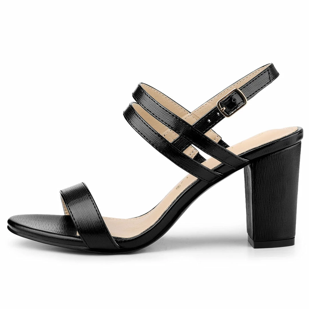 Allegra K Women‘s Slingback Block Heel Ankle Strap Sandals 24 Allegra K Women‘s Slingback Block Heel Ankle Strap Sandals