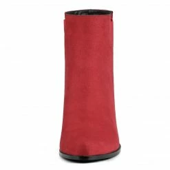 Allegra K Women's Round Toe Chunky Heel Ankle Chelsea Boots