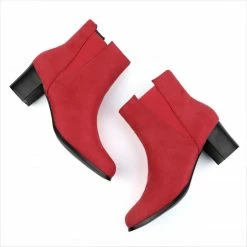 Allegra K Women's Round Toe Chunky Heel Ankle Chelsea Boots