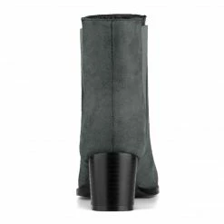 Allegra K Women's Round Toe Chunky Heel Ankle Chelsea Boots