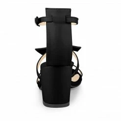 Allegra K Women's Open Toe T-Straps Block Heel Sandals Shoes