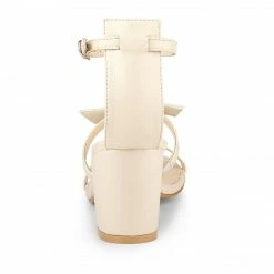 Allegra K Women's Open Toe T-Straps Block Heel Sandals Shoes