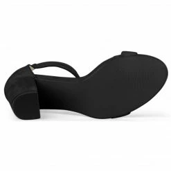 Allegra K Women's Double Ankle Straps Block Heels Sandals Shoes