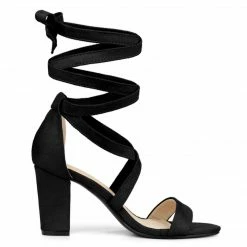 Allegra K Women's Crisscross Lace Up Mid Block Heels Sandals 64 Allegra K Women's Crisscross Lace Up Mid Block Heels Sandals