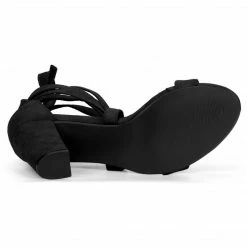 Allegra K Women's Crisscross Lace Up Mid Block Heels Sandals 65 Allegra K Women's Crisscross Lace Up Mid Block Heels Sandals