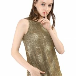 Allegra K Shiny Shimmer Tank Top