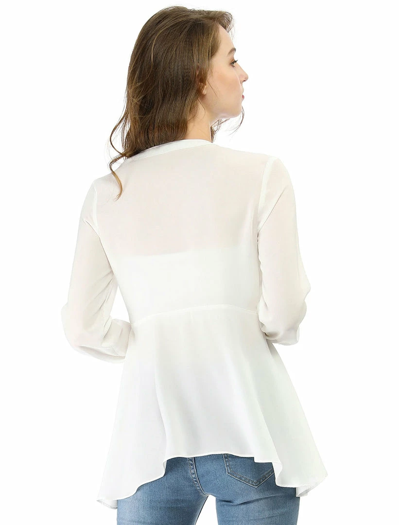 Allegra K Women Allgra K V Neck Layered Chiffon Swing Blouse W Tube Top 8 Allegra K Women Allgra K V Neck Layered Chiffon Swing Blouse W Tube Top