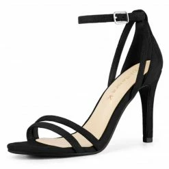 Allegra K Women's Ankle Strap Stiletto High Heel Sandals 39 Allegra K Women's Ankle Strap Stiletto High Heel Sandals