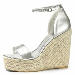 Allegra K Shoes Women's Open Toe Espadrille Wedges Platform Sandals