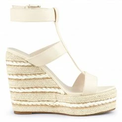 Allegra K Women's Strappy Espadrille Wedge High Platform Sandal Shoes