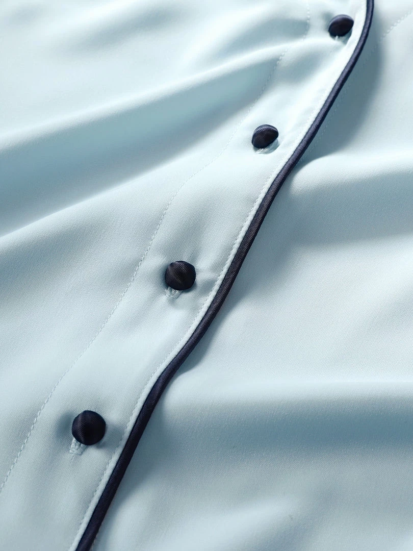 Women Allegra K Button Down Contrast Trim V Neck Long Sleeves Blouse 26 Women Allegra K Button Down Contrast Trim V Neck Long Sleeves Blouse