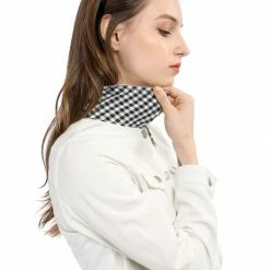 Allegra K Cropped Shirt Jacket With Contrast Collar And Cuffs Women