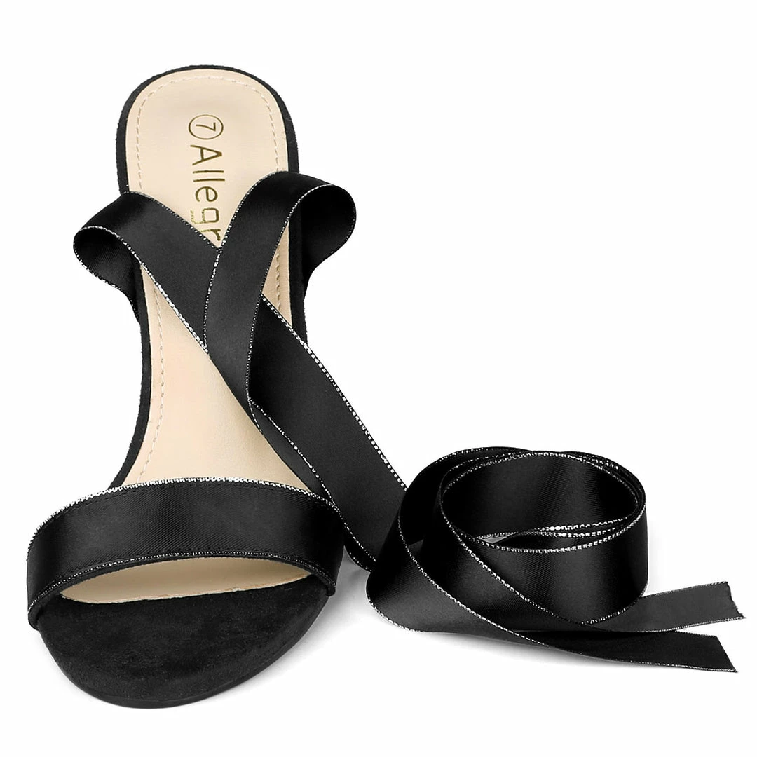 Allegra K Women's Satin Ankle Strap Stiletto Heel Sandals Shoes 13 Allegra K Women's Satin Ankle Strap Stiletto Heel Sandals Shoes