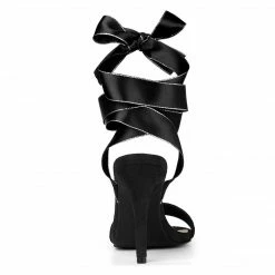 Allegra K Women's Satin Ankle Strap Stiletto Heel Sandals Shoes 28 Allegra K Women's Satin Ankle Strap Stiletto Heel Sandals Shoes