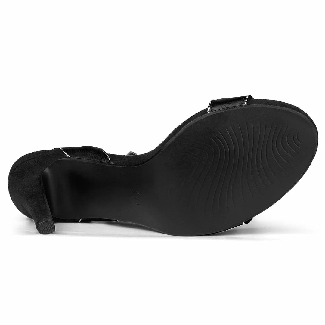 Allegra K Women's Satin Ankle Strap Stiletto Heel Sandals Shoes 16 Allegra K Women's Satin Ankle Strap Stiletto Heel Sandals Shoes