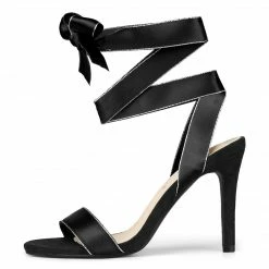 Allegra K Women's Satin Ankle Strap Stiletto Heel Sandals Shoes 31 Allegra K Women's Satin Ankle Strap Stiletto Heel Sandals Shoes