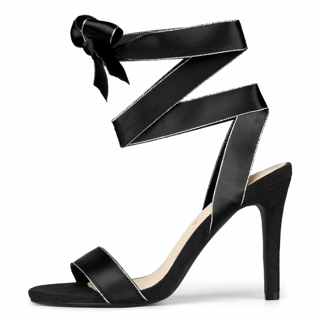 Allegra K Women's Satin Ankle Strap Stiletto Heel Sandals Shoes 17 Allegra K Women's Satin Ankle Strap Stiletto Heel Sandals Shoes