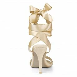 Allegra K Women's Satin Ankle Strap Stiletto Heel Sandals Shoes 21 Allegra K Women's Satin Ankle Strap Stiletto Heel Sandals Shoes