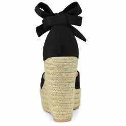 Allegra K Women's Espadrilles Tie Up Ankle Strap Wedge Sandals 60 Allegra K Women's Espadrilles Tie Up Ankle Strap Wedge Sandals