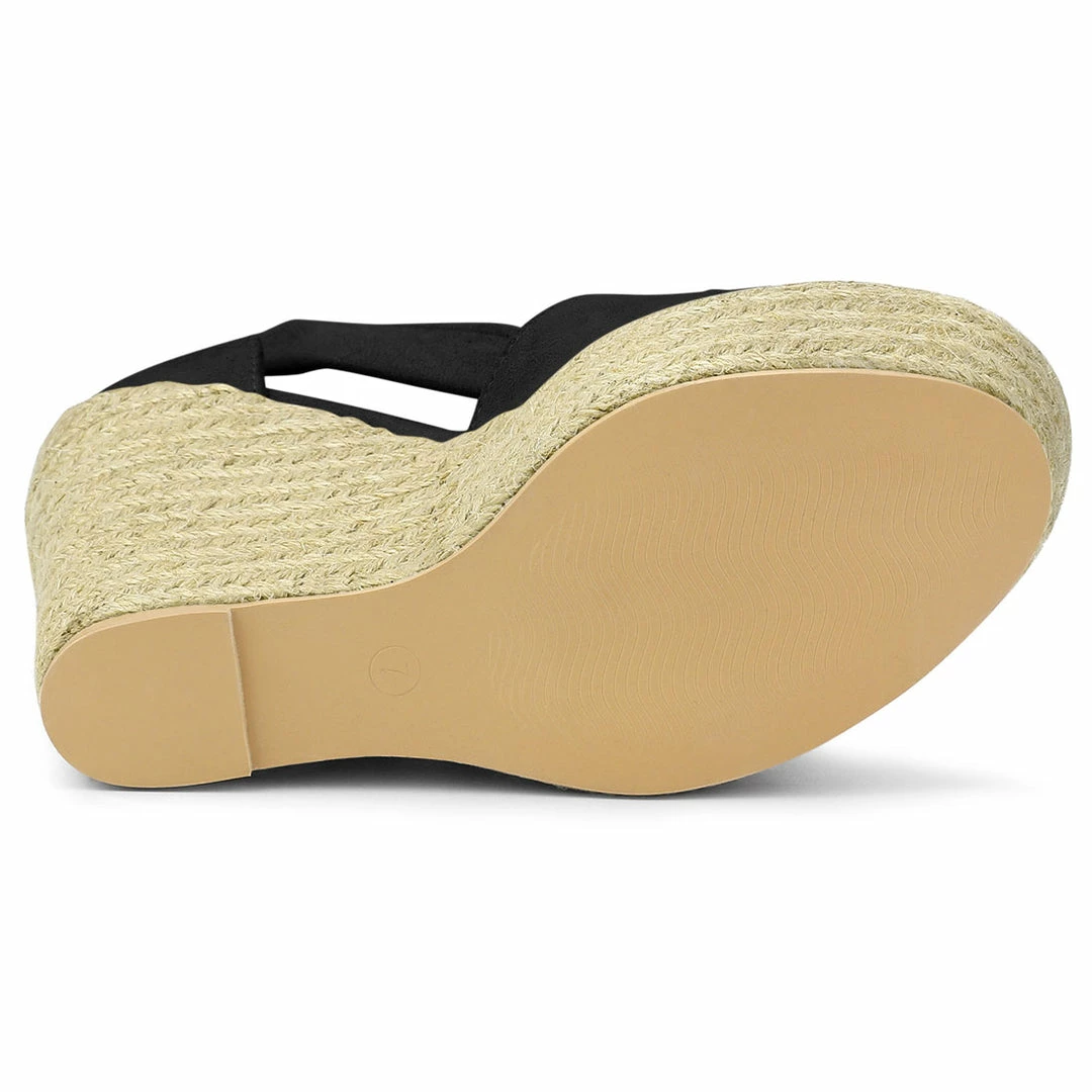 Allegra K Women's Espadrilles Tie Up Ankle Strap Wedge Sandals 29 Allegra K Women's Espadrilles Tie Up Ankle Strap Wedge Sandals