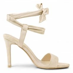 Allegra K Women's Open Toe Lace Up Stiletto High Heel Sandals Shoes