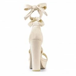 Allegra K Women's Lace Up Platform Heels Sandals