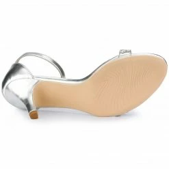 Allegra K Shoes Women's Stiletto Heel Rhinestone Ankle Strap Heels Sandals