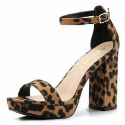 Allegra K Shoes Women's Platform Ankle Strap Chunky High Heel Sandals