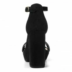 Allegra K Shoes Women's Platform Ankle Strap Chunky High Heel Sandals