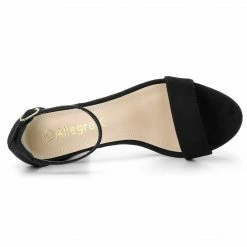 Allegra K Shoes Women's Platform Ankle Strap Chunky High Heel Sandals