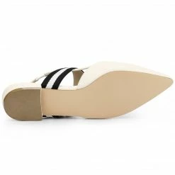 Allegra K Women's Pointed Toe Slingback Flat Pumps