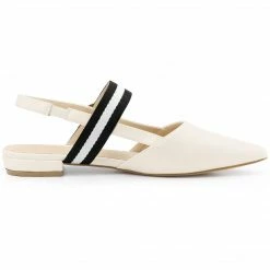 Allegra K Women's Pointed Toe Slingback Flat Pumps